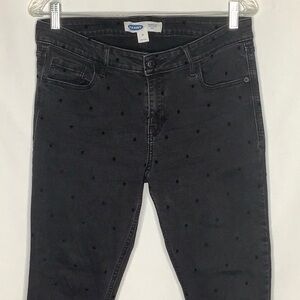 Old Navy Rockstar Swiss Polka Dot Super Skinny Ankle Jeans Size 12